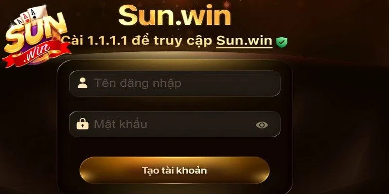 Hình ảnh giao diện chính thức hỗ trợ người chơi thực hiện đăng ký Sunwin