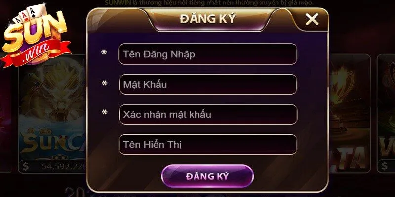 Nhập thông tin đầy đủ theo link đăng ký để tận hưởng đam mê
