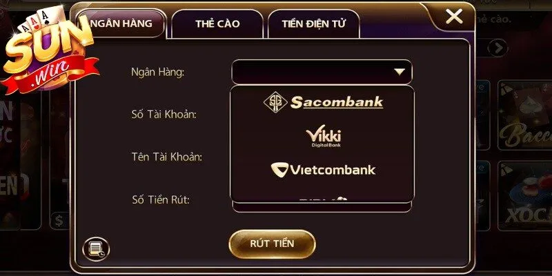 Sunwin hỗ trợ người chơi giao dịch rút tiền miễn phí toàn bộ